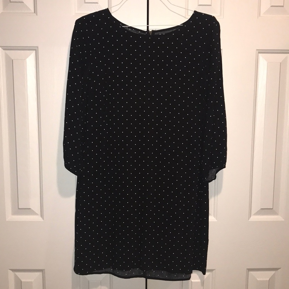 Polka dot shift dress